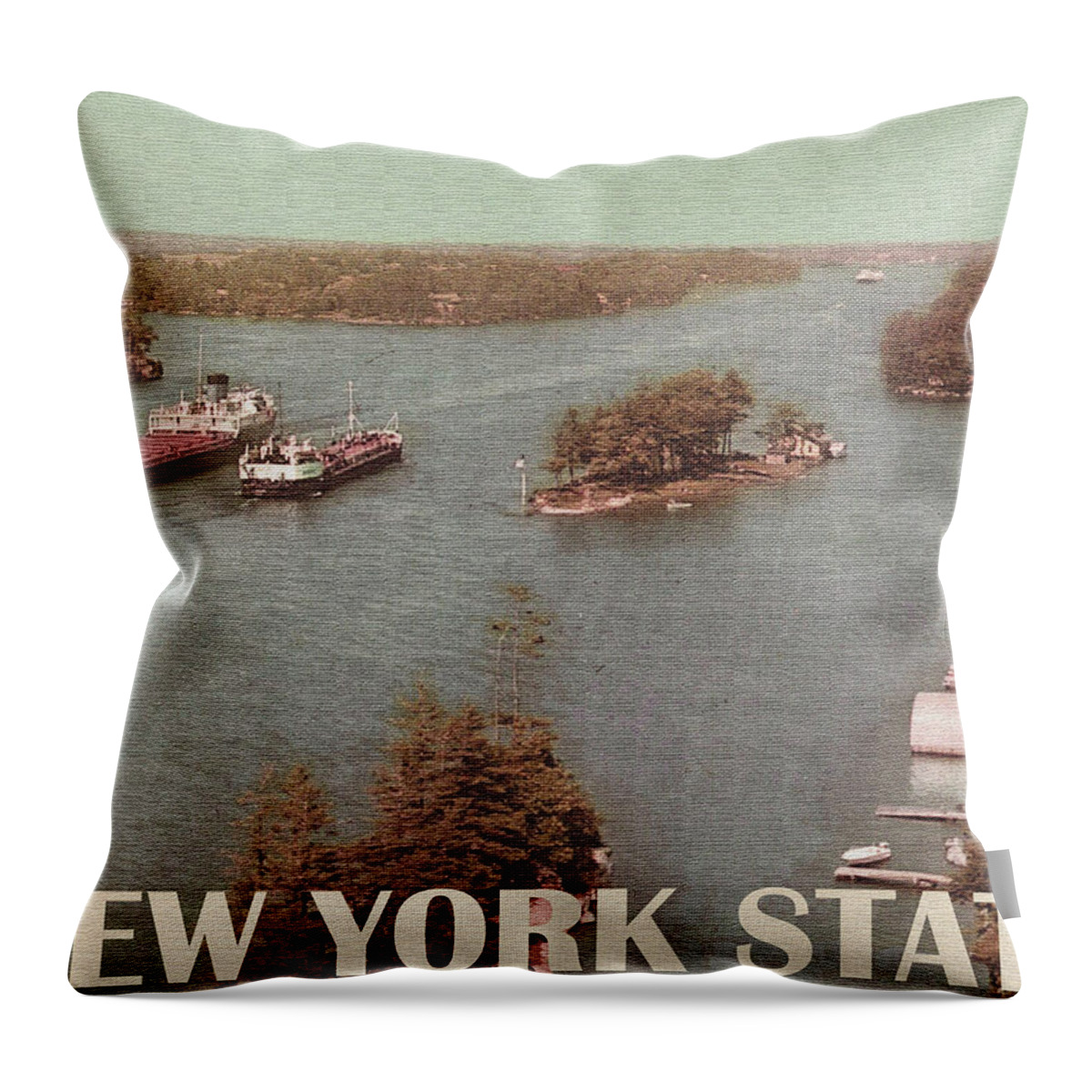 St Lawrence. River Throw Pillow featuring the photograph Saint Lawrence River, New York by Long Shot