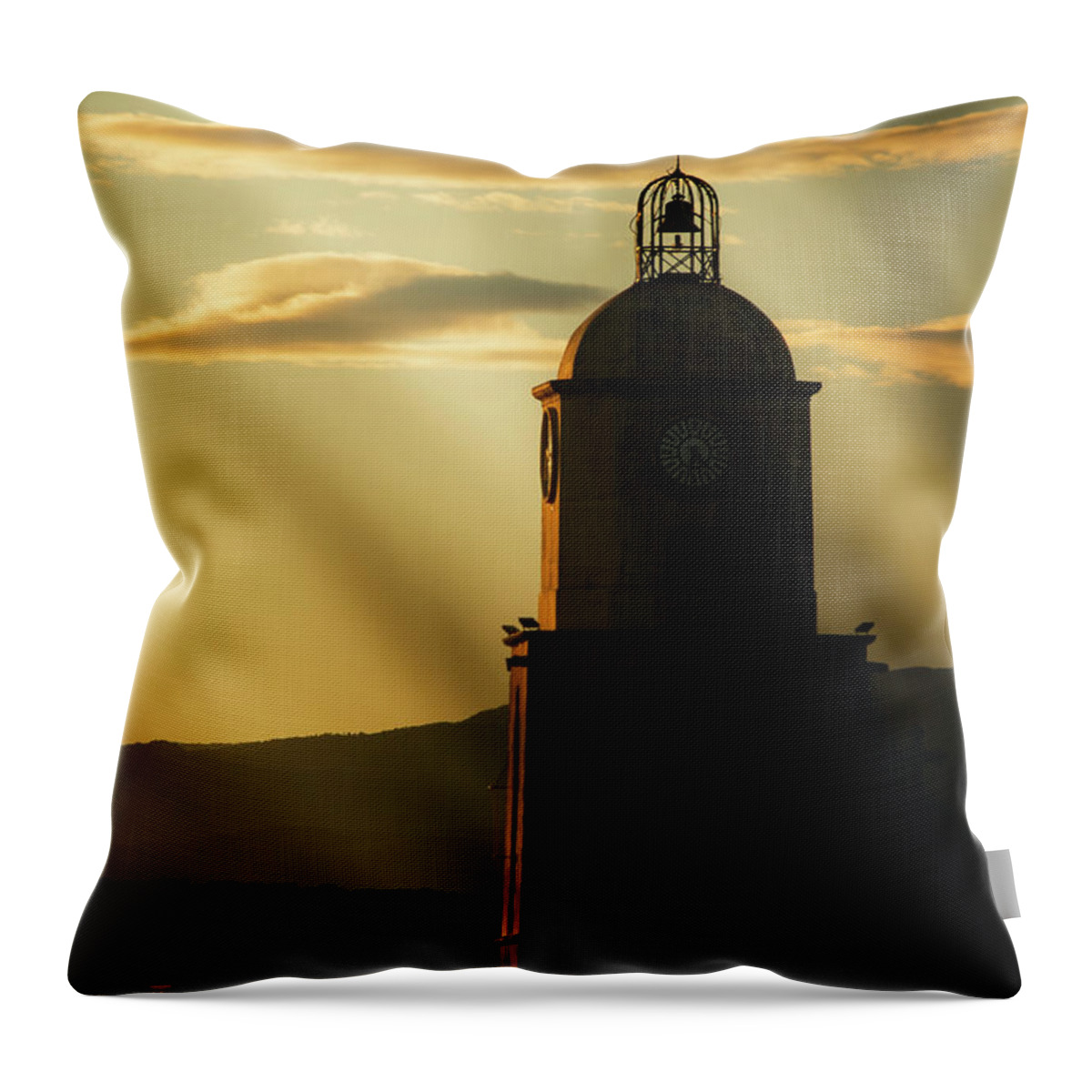 Saint-tropez Throw Pillow featuring the photograph Saint-Tropez sunset by Worldwide Photography