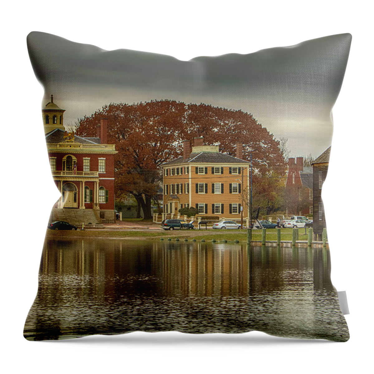 Salem Ma Throw Pillow featuring the photograph Salem's Maritime heritage by Jeff Folger
