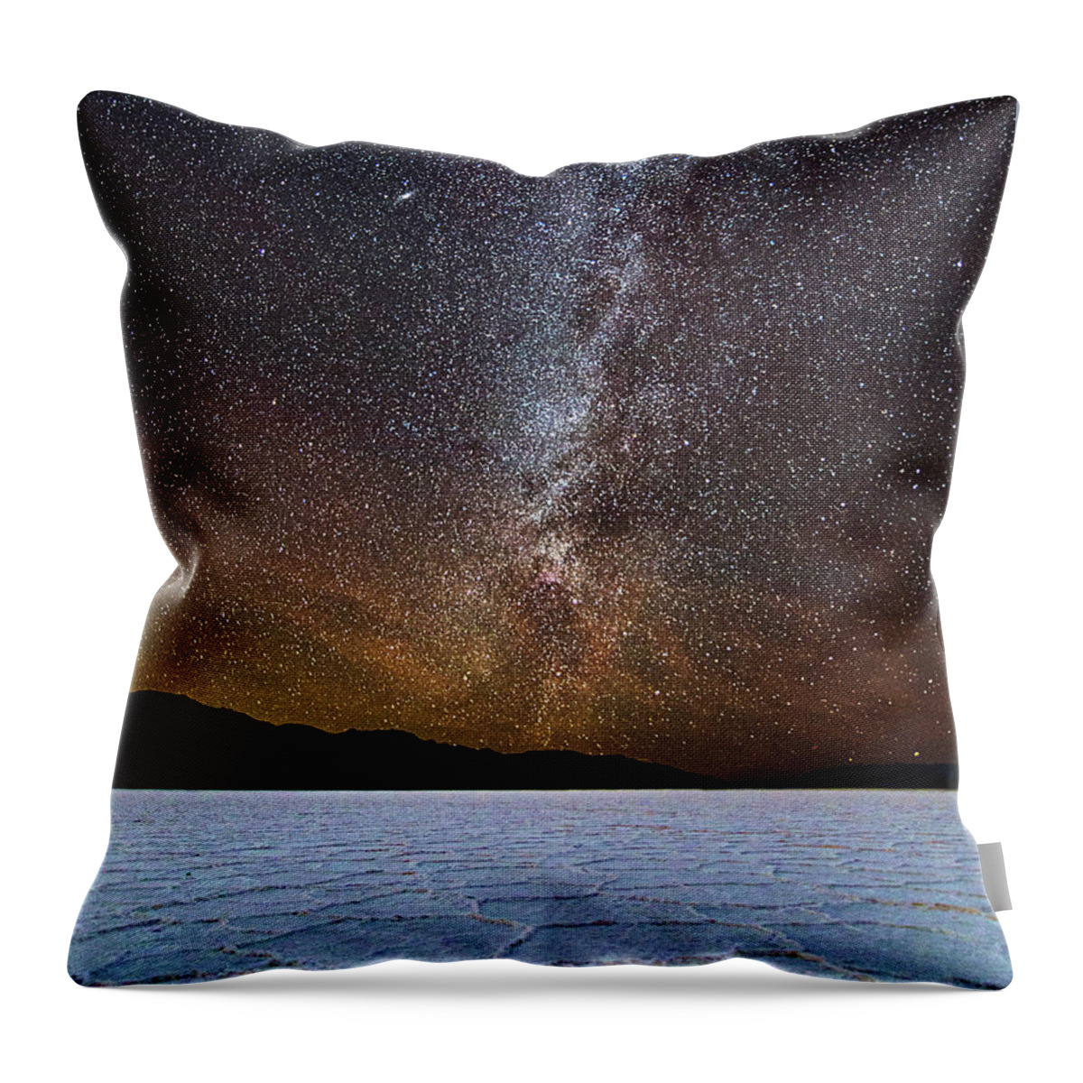 National Park Throw Pillow featuring the photograph Salt Flats Nightscape by Steven Keys