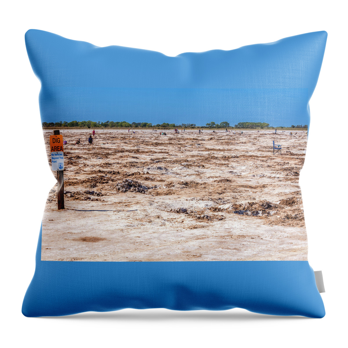 Oklahoma Throw Pillow featuring the photograph Salt Plains Dig Area For Crystals by Debra Martz