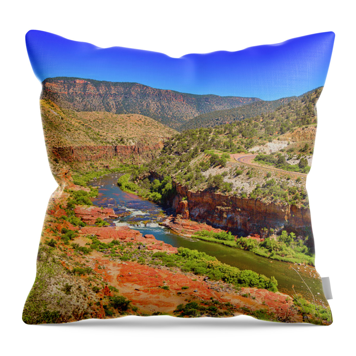 Arizona Throw Pillow featuring the photograph Salt River Canyon Rapids, Arizona by Chance Kafka