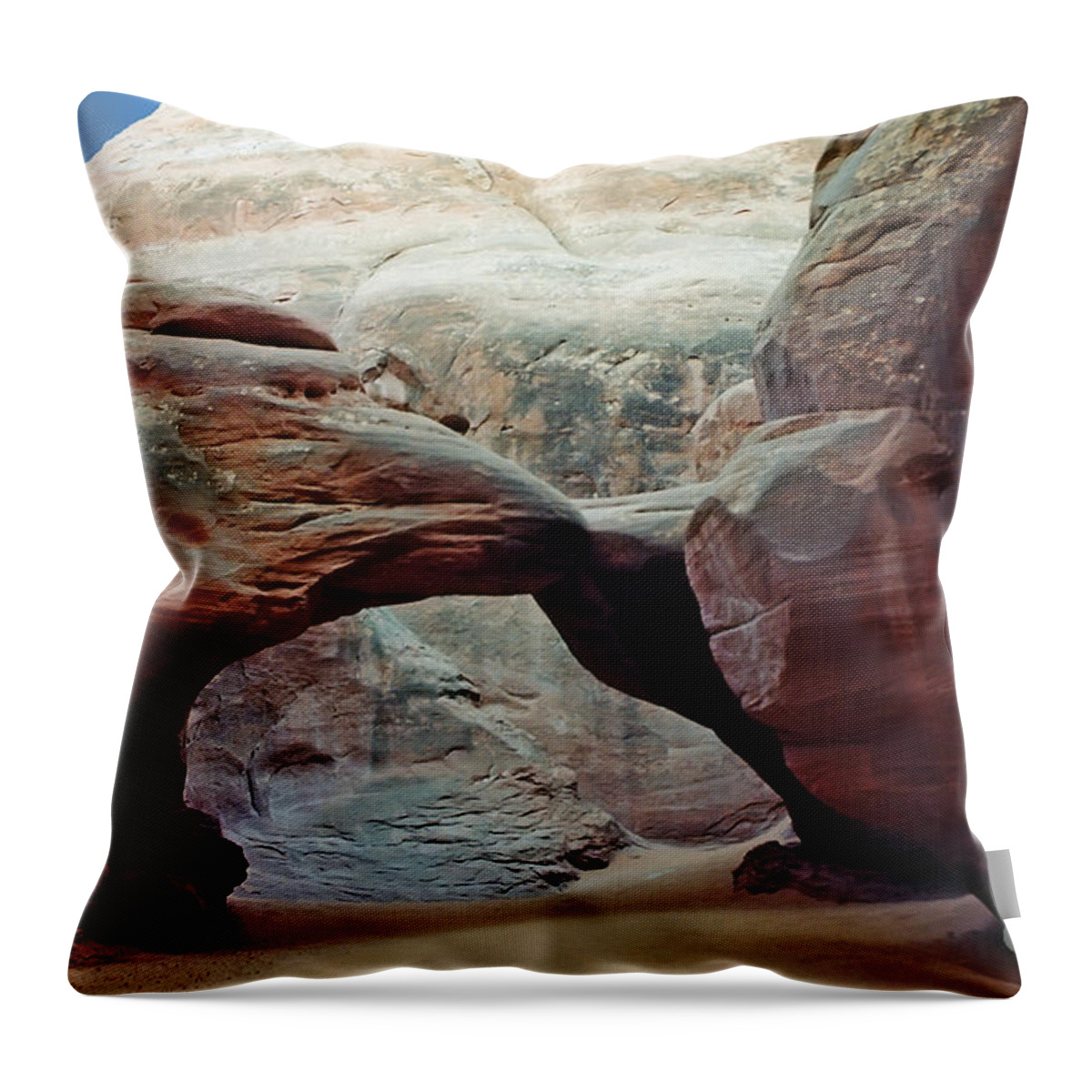 America Throw Pillow featuring the photograph Sand Dune Arch - Arches National Park - Utah - U.S.A by Paolo Signorini