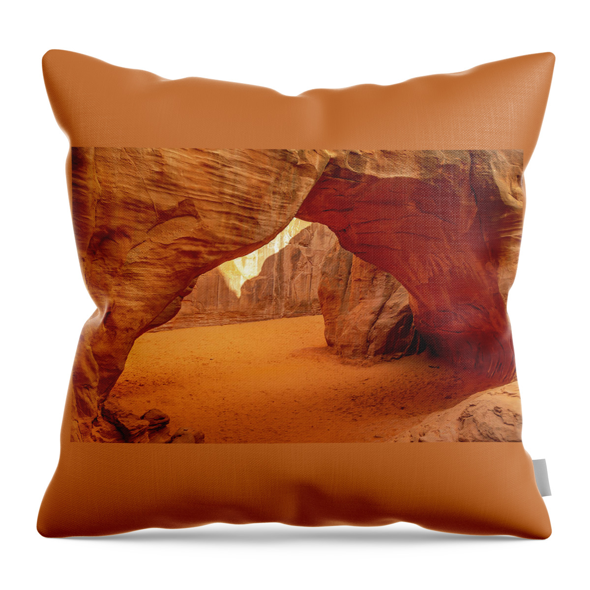 Landscape Throw Pillow featuring the photograph Sand Dune Arch by Marc Crumpler