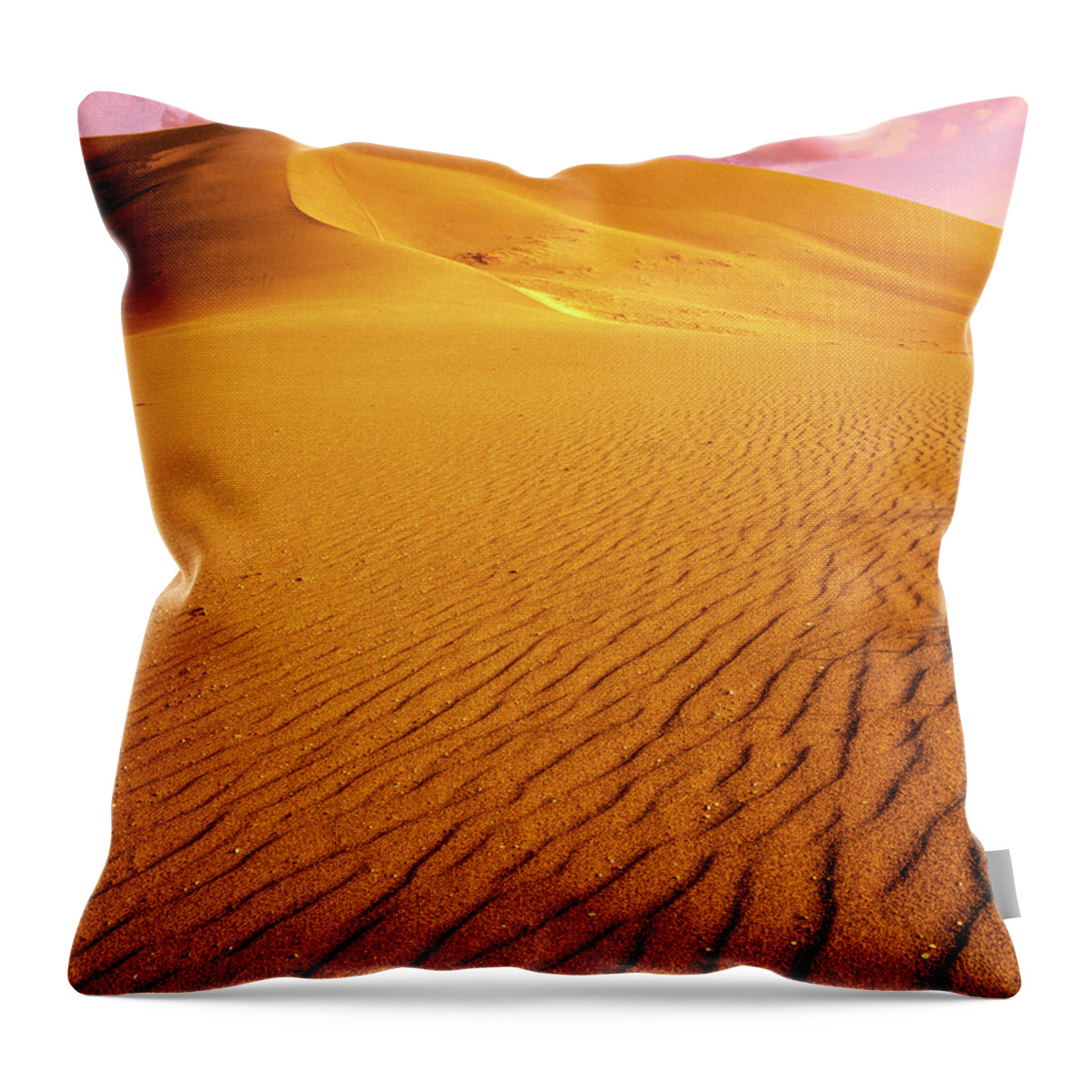Usa Throw Pillow featuring the photograph Sand Dune at Sunset by Randy Bradley