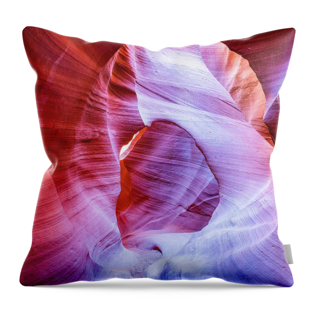 Antelope Canyon Throw Pillow featuring the photograph Sandstone Way by Marla Brown