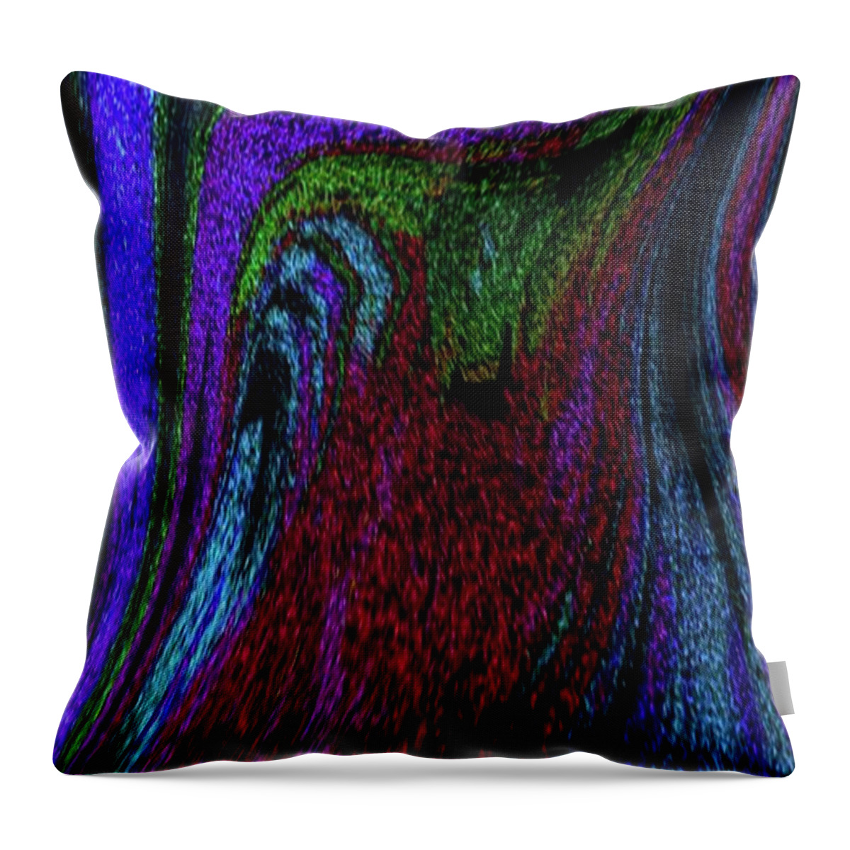 Abstract Colorful Throw Pillow featuring the digital art Sandy Bird by Glenn Hernandez