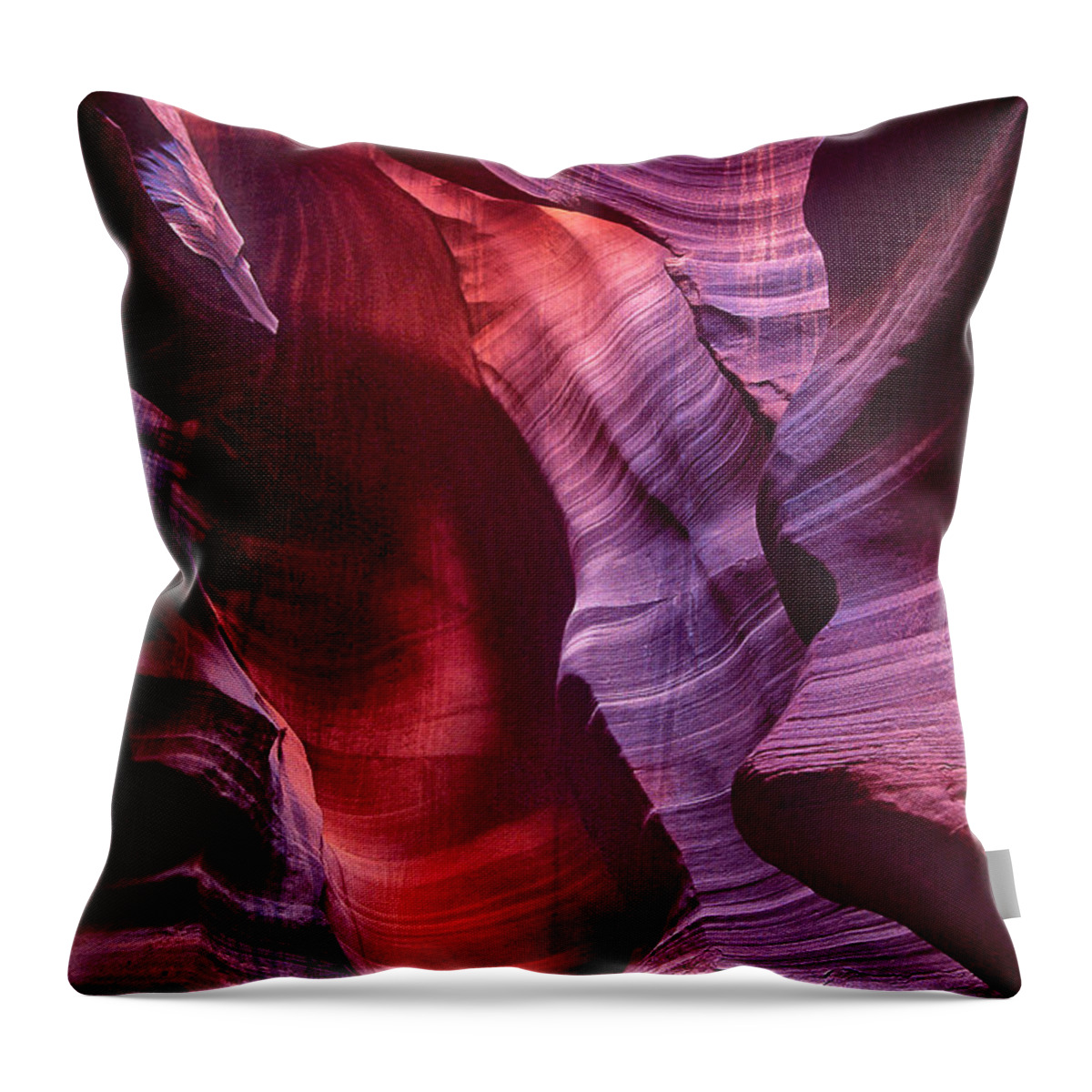 Dave Welling Throw Pillow featuring the photograph Sanstone Formation Corkscrew Or Upper Antelope Slot Canyon by Dave Welling