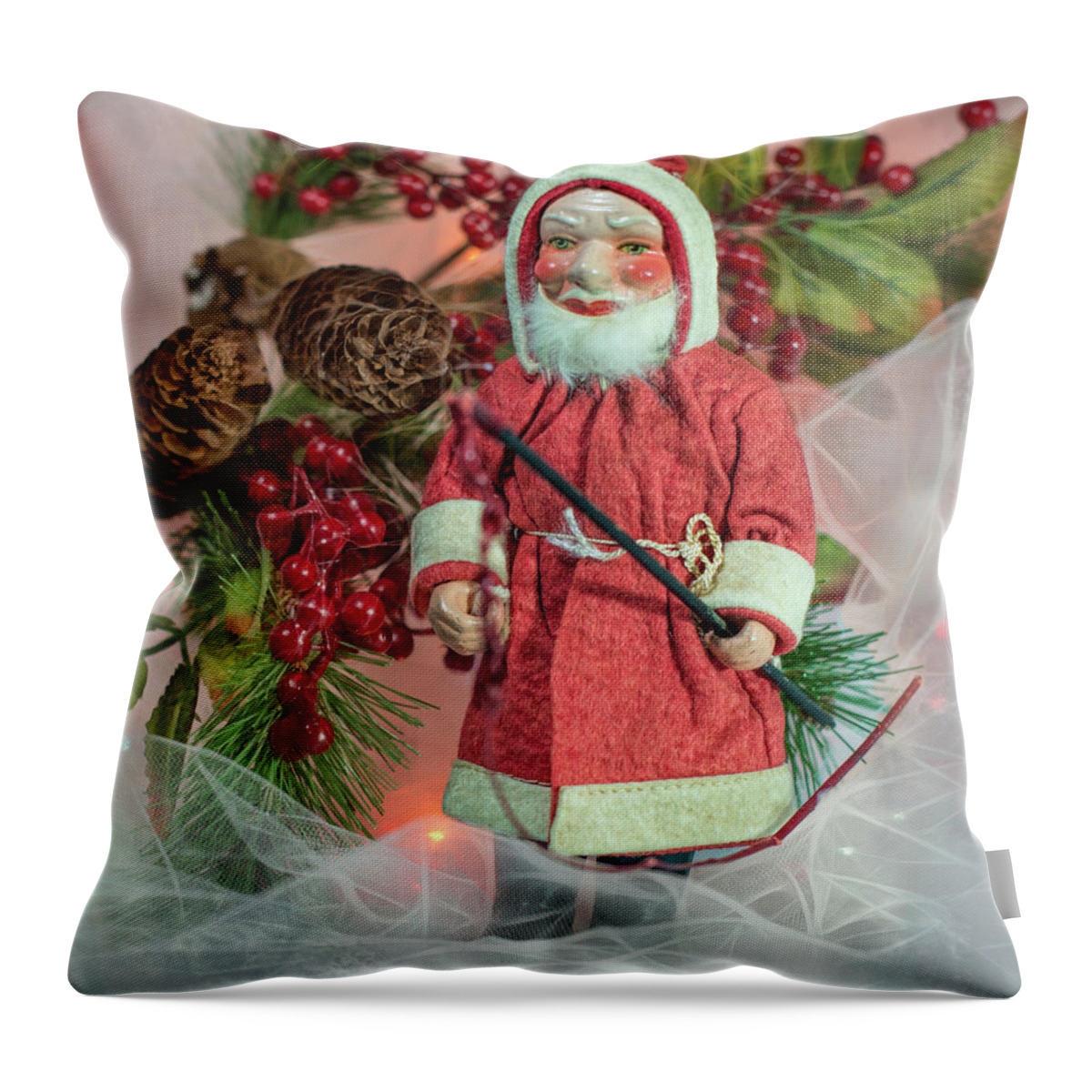Santa Throw Pillow featuring the photograph Santa from Germany by Cordia Murphy