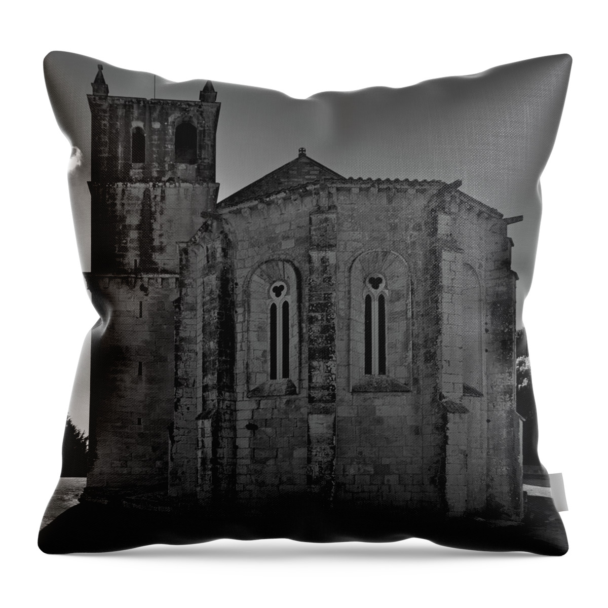 Church Throw Pillow featuring the photograph Santa Maria do Carmo church in Lourinha. Portugal by Angelo DeVal