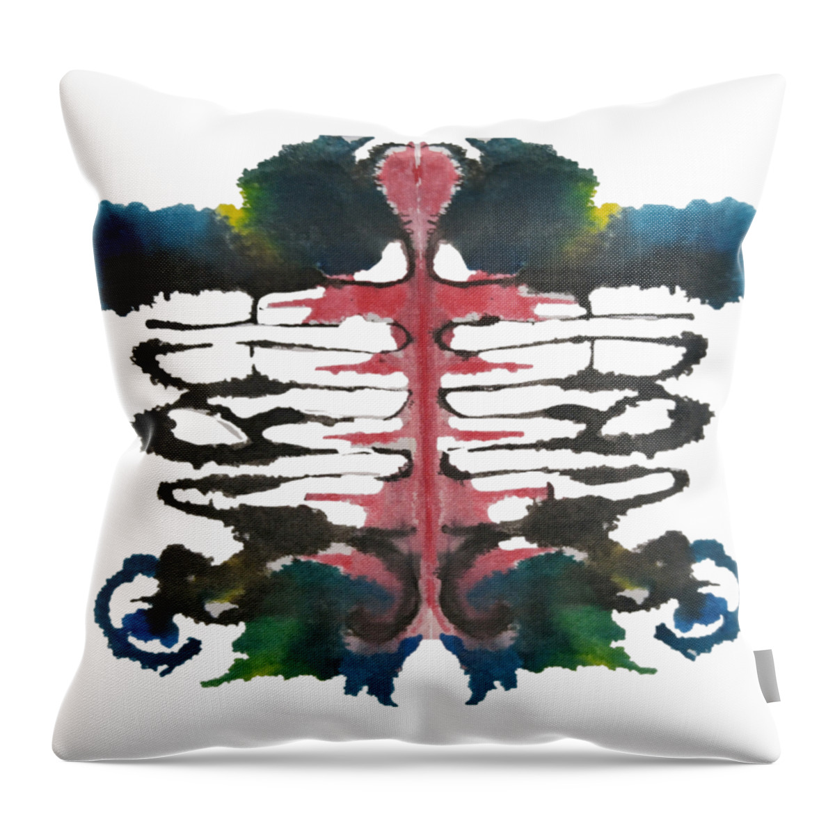 Ink Blot Throw Pillow featuring the painting Sarah by Stephenie Zagorski