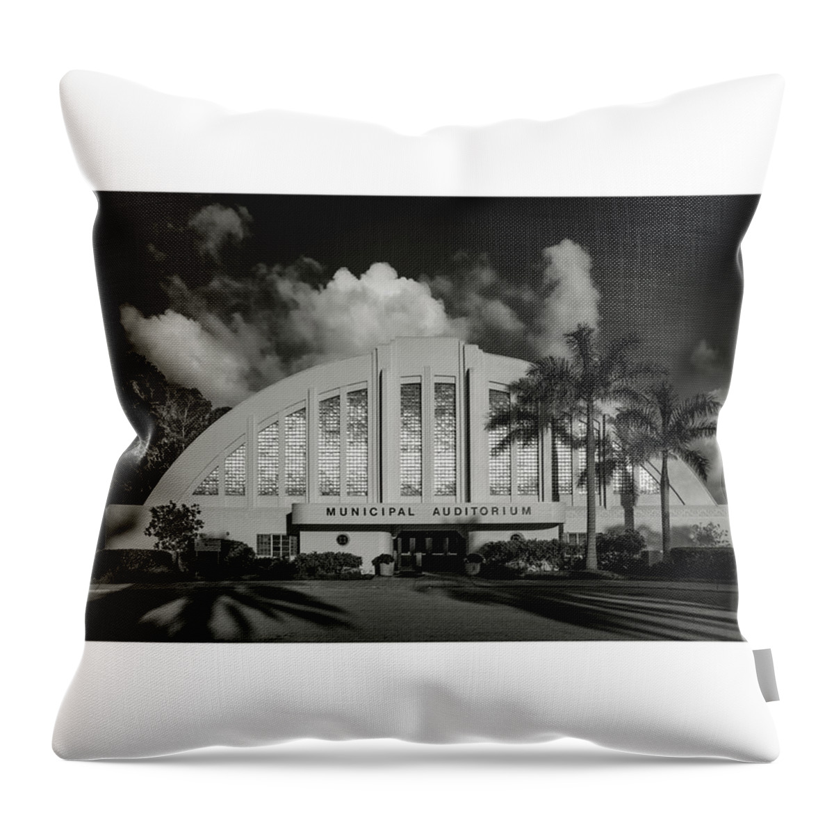 Black&white Throw Pillow featuring the photograph Sarasota Florida by ARTtography by David Bruce Kawchak