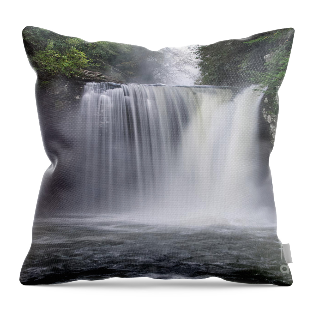 Savage Falls Throw Pillow featuring the photograph Savage Falls 18 by Phil Perkins