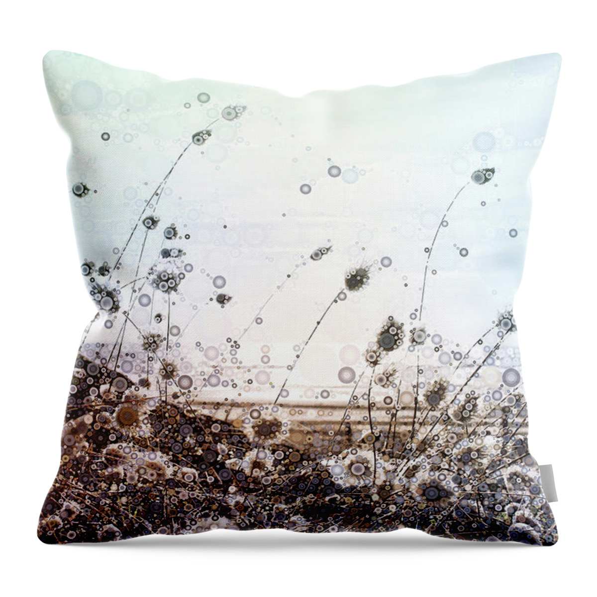 Sea Grass Throw Pillow featuring the pastel Sea Grass by Susan Maxwell Schmidt