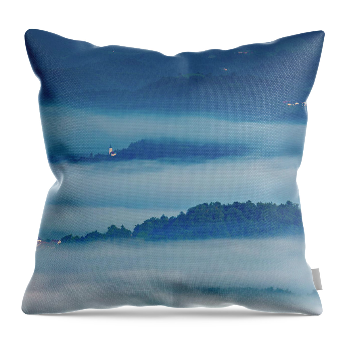Barje Throw Pillow featuring the photograph Sea of Churches by Ian Middleton