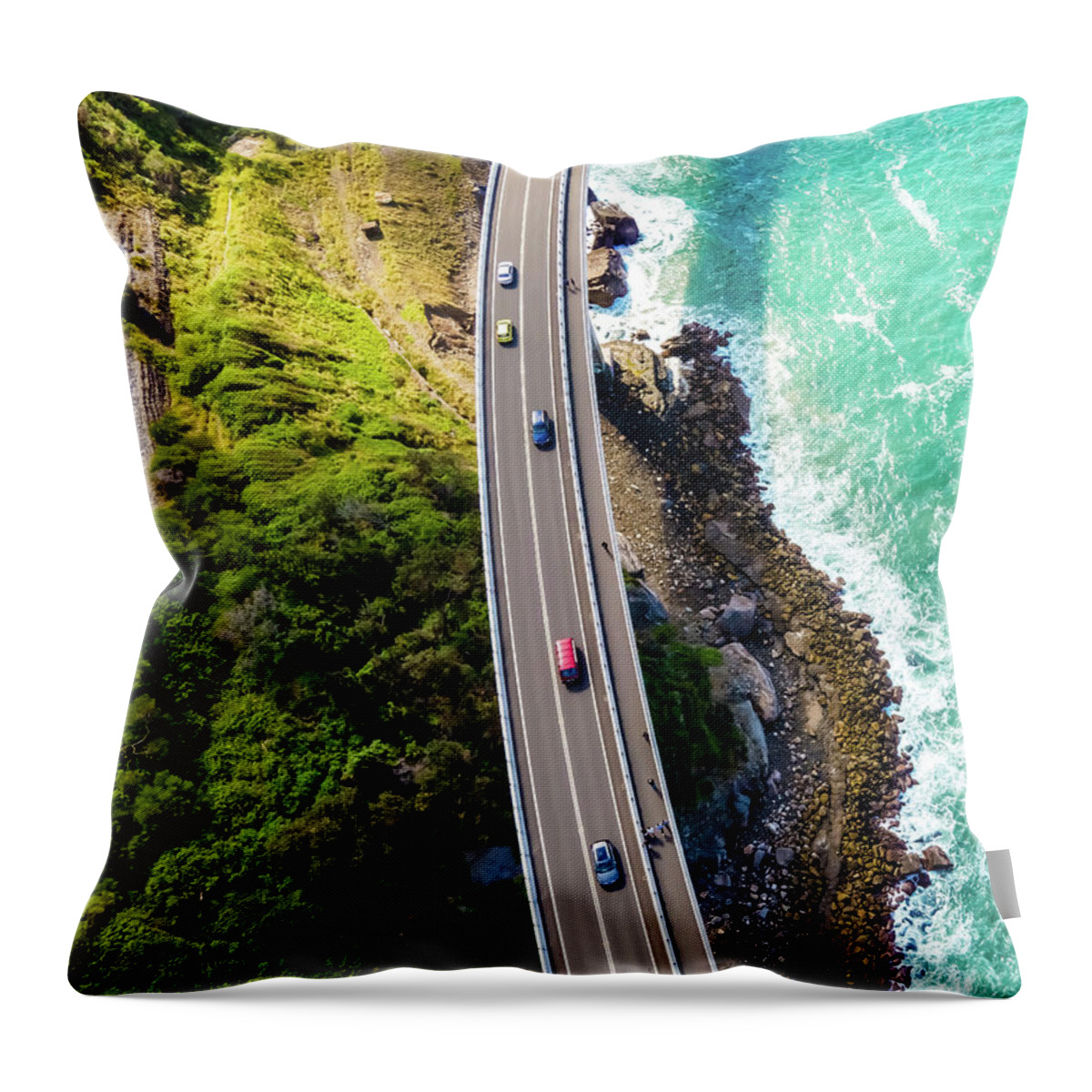 Clouds Throw Pillow featuring the photograph Seacliff Bridge No 1 by Andre Petrov