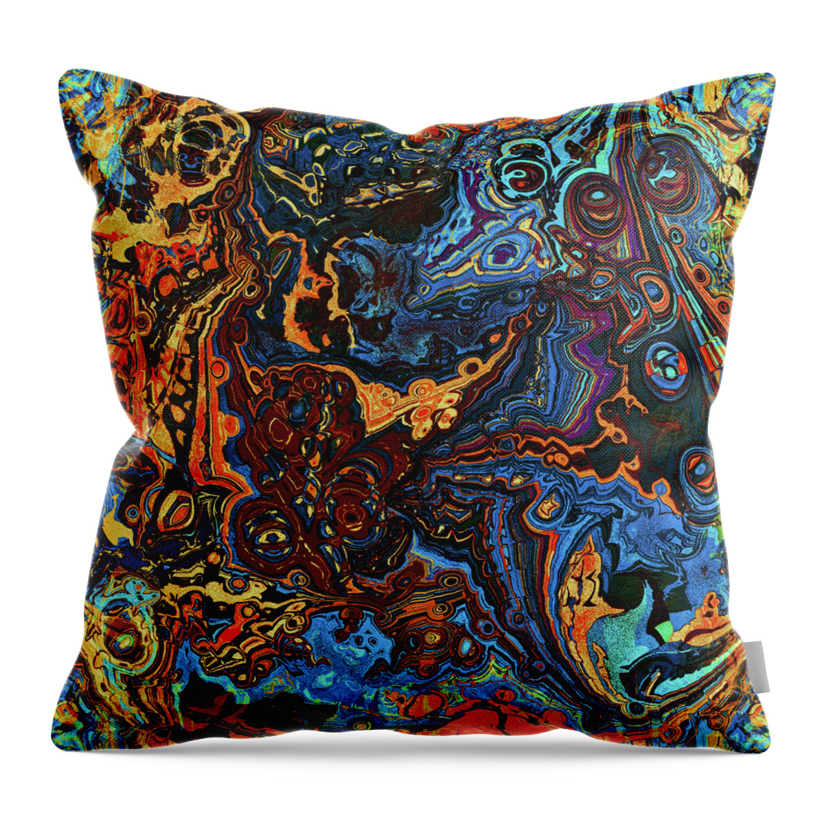 Abstract Throw Pillow featuring the painting Seahorse by Natalie Holland