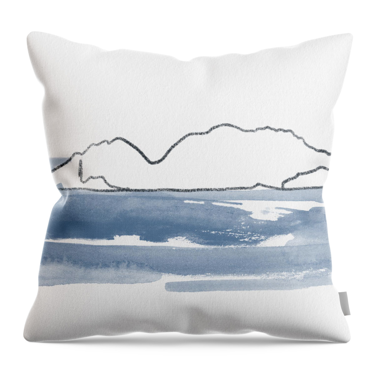 Coastal Throw Pillow featuring the mixed media Seal Rock 3- Art by Linda Woods by Linda Woods