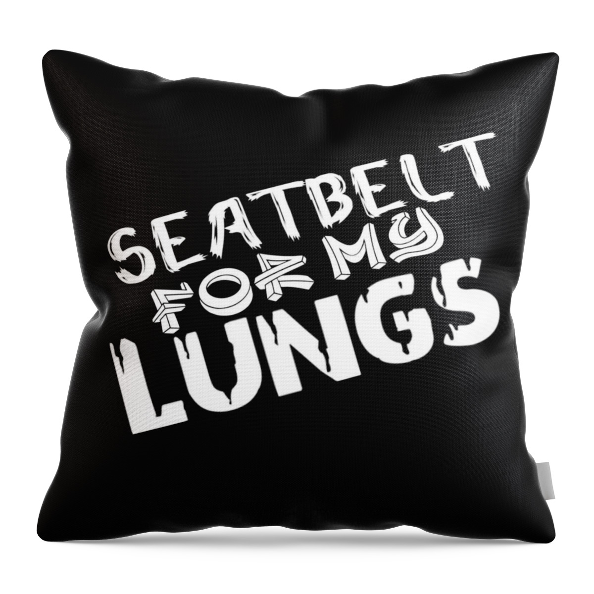  Throw Pillow featuring the digital art Seatbelt For My Lungs by Tony Camm