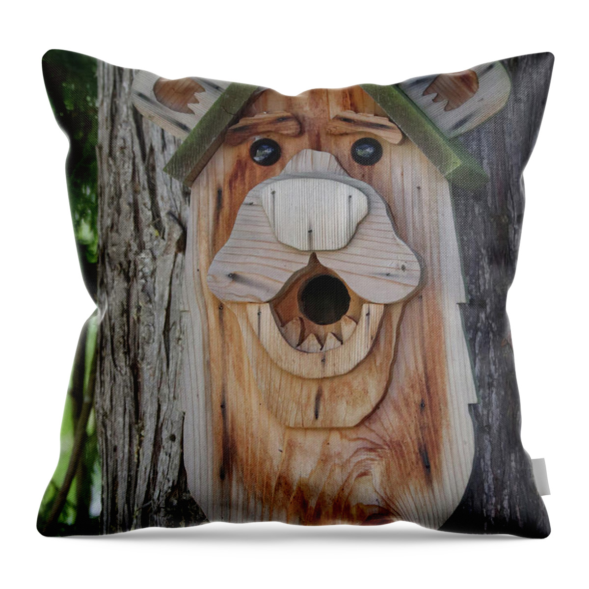 Dog Throw Pillow featuring the photograph Security Dog by D Lee