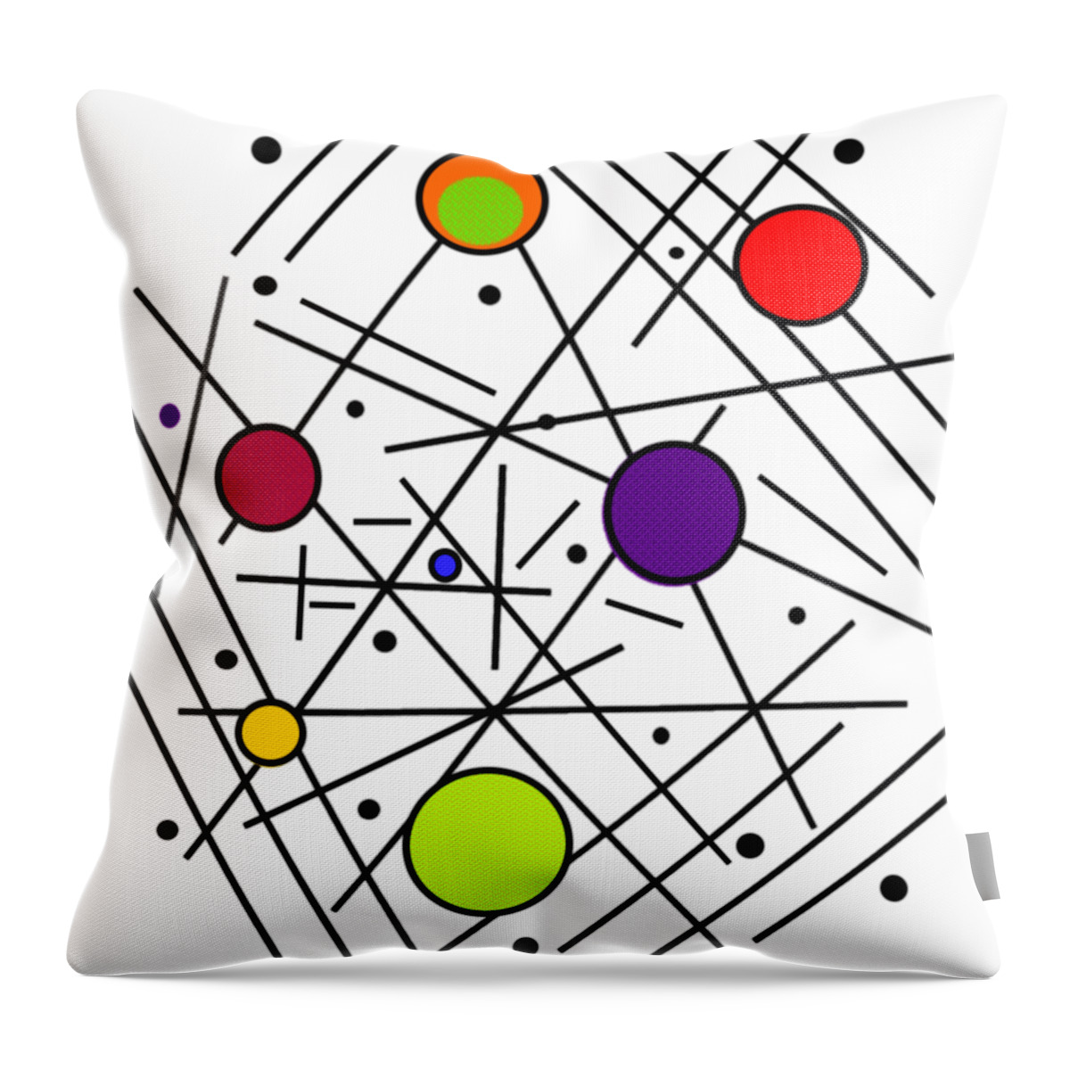 Dots Throw Pillow featuring the digital art Seeing Spots by Designs By L