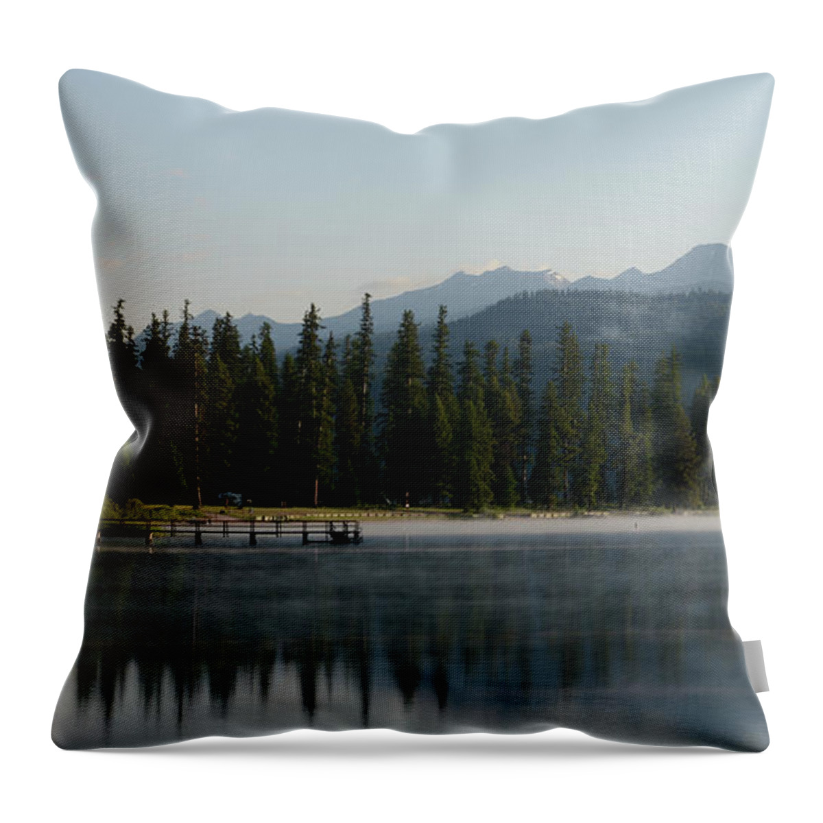 Seeley Lake Throw Pillow featuring the photograph Seeley Lake by Whispering Peaks Photography