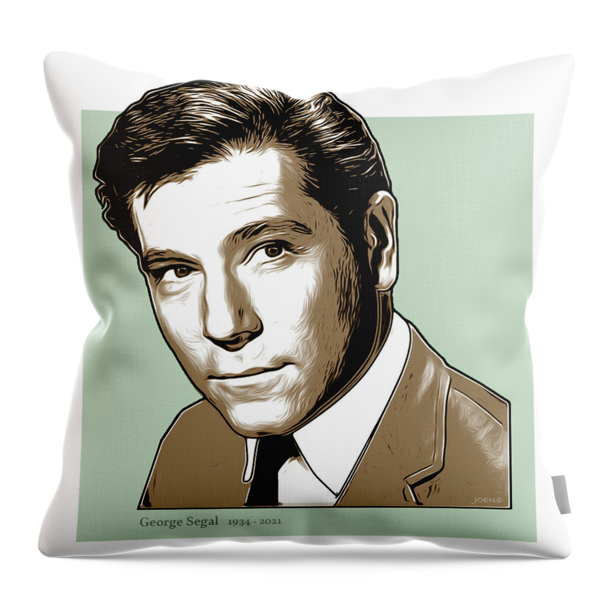 Comedy Throw Pillow featuring the drawing Segal Tribute by Greg Joens
