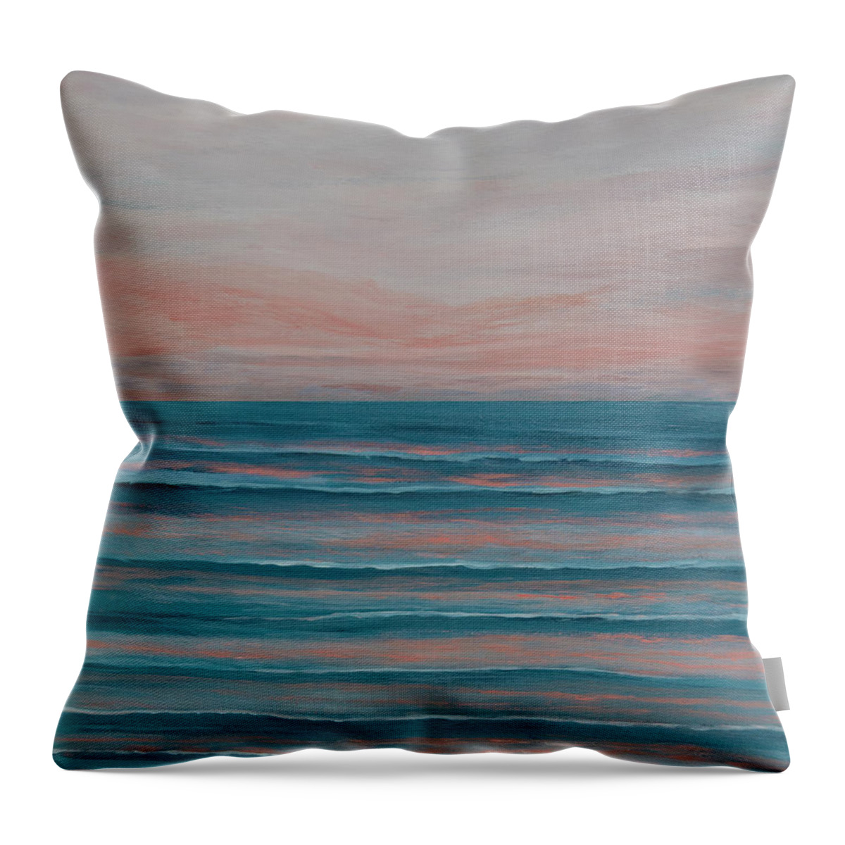 Ocean Throw Pillow featuring the painting Serene by Linda Bailey