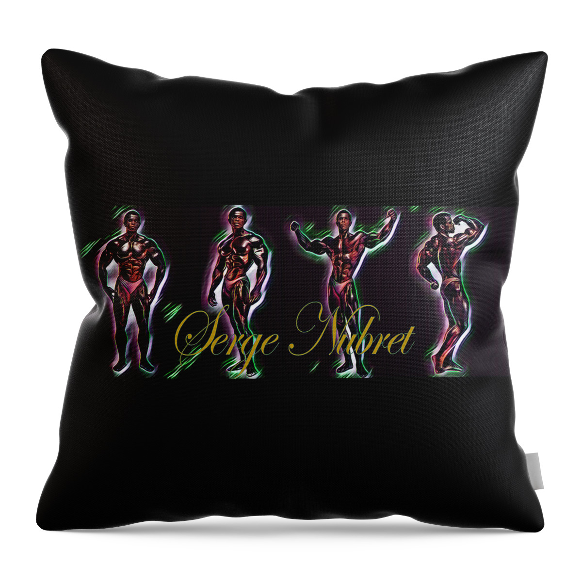 Idol Throw Pillow featuring the photograph Serge Nubret by Theodore Jones