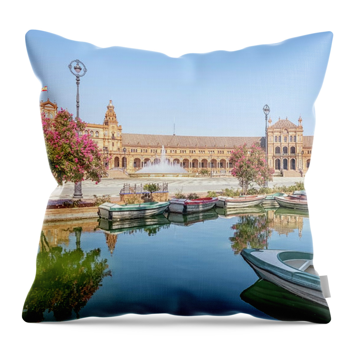 Seville Throw Pillow featuring the photograph Seville City by Manjik Pictures
