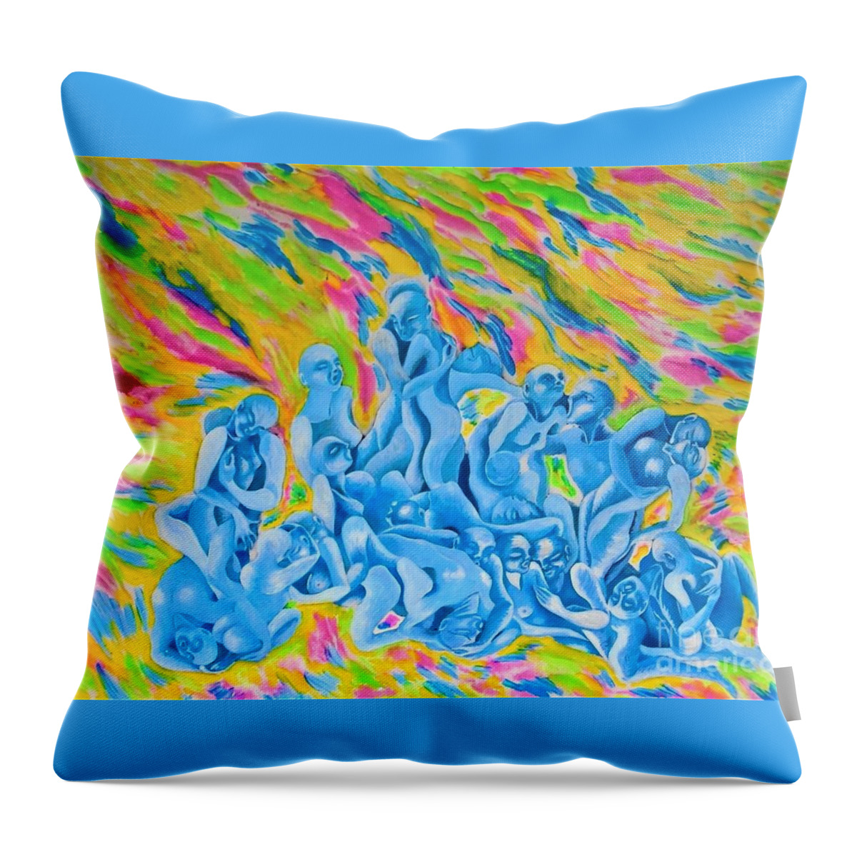 Sex Throw Pillow featuring the painting Sex Parfume by Tatyana Shvartsakh
