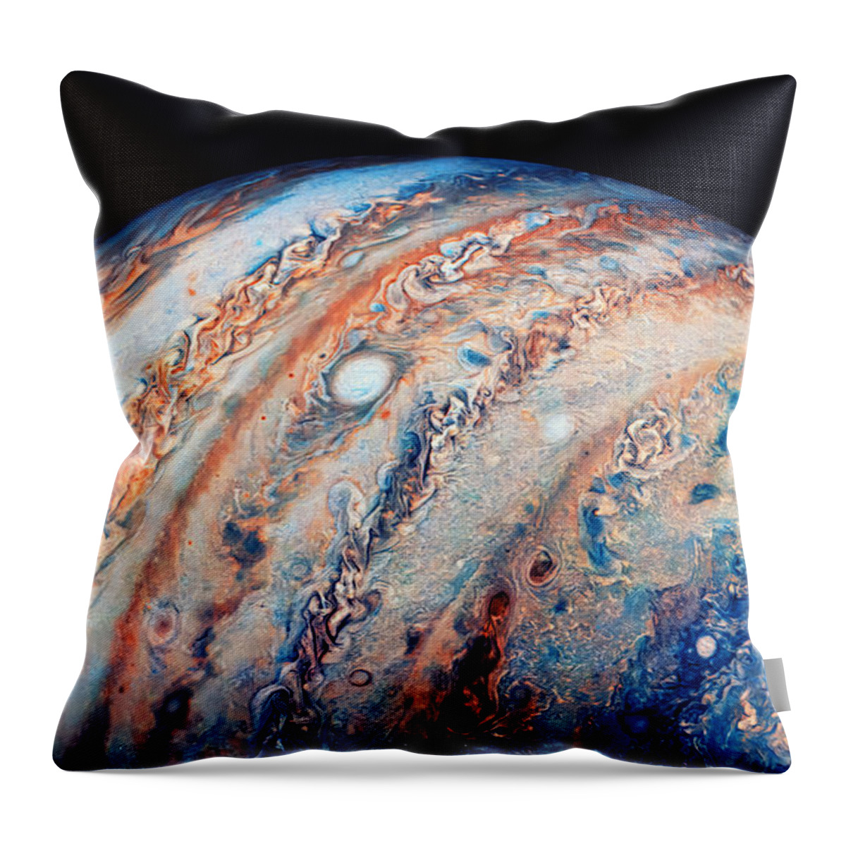 Shadow Throw Pillow featuring the photograph Shadow on Jupiter by Mango Art
