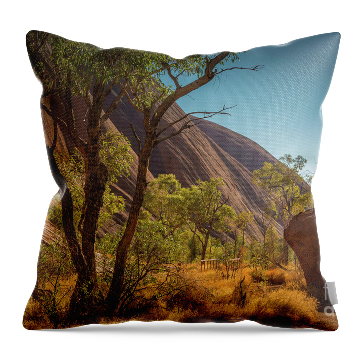 Australia Throw Pillow featuring the photograph Shapes of Uluru by Agnes Caruso