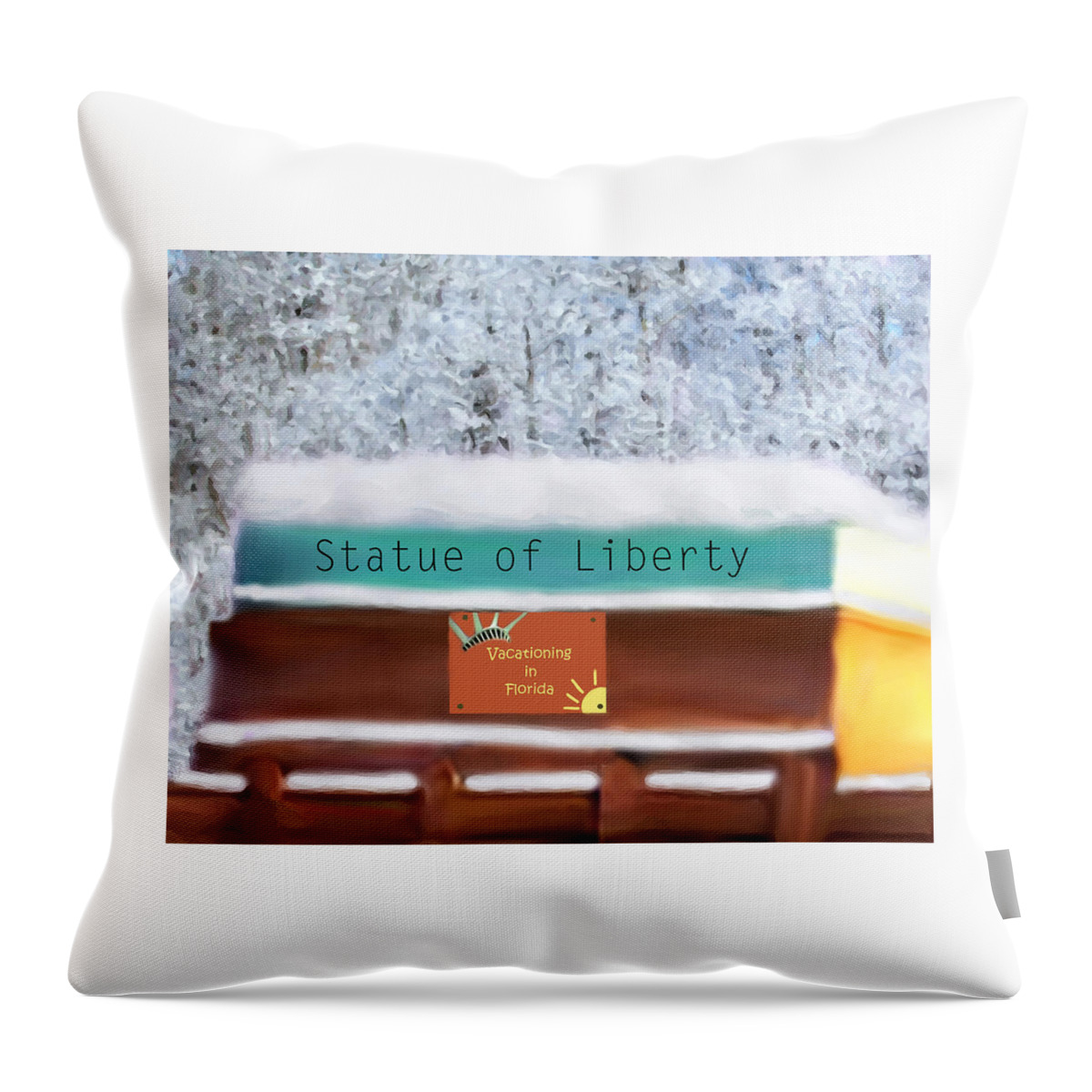 Liberty Throw Pillow featuring the painting Shes Gone by Deborah Boyd