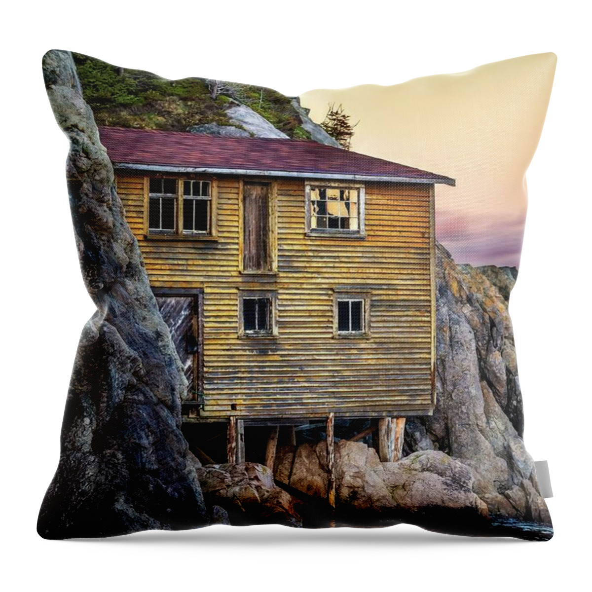 Canada Throw Pillow featuring the photograph Shoe Cove Sunset by Tracy Munson