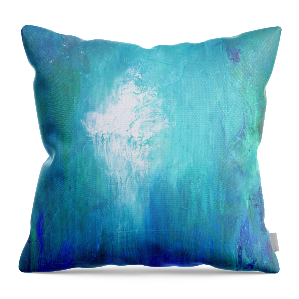 Abstract Painting Throw Pillow featuring the painting Shooting Star by Stella Levi