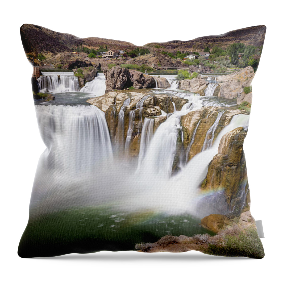 Shoshone Falls Throw Pillow featuring the photograph Shoshone Falls by Gary Geddes