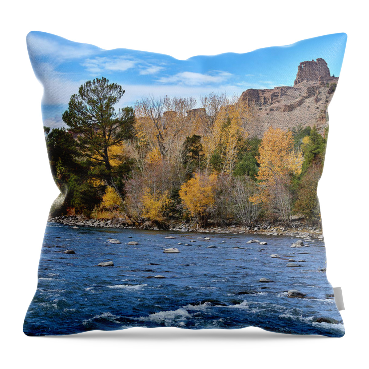 River Throw Pillow featuring the photograph Shoshone River by Paul Freidlund
