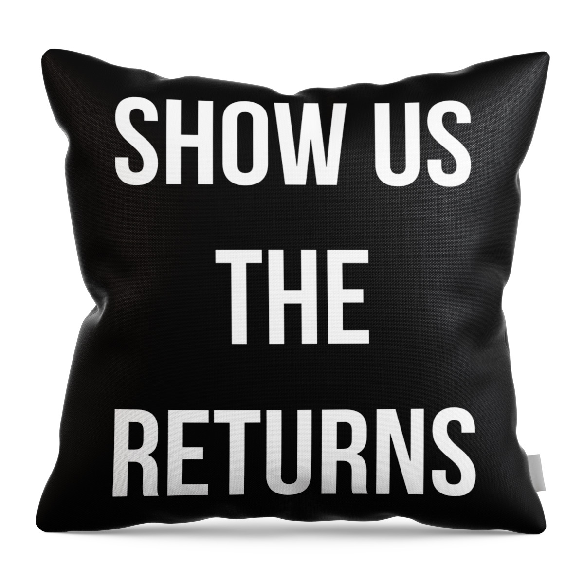 Funny Throw Pillow featuring the digital art Show Us The Tax Returns Trump by Flippin Sweet Gear