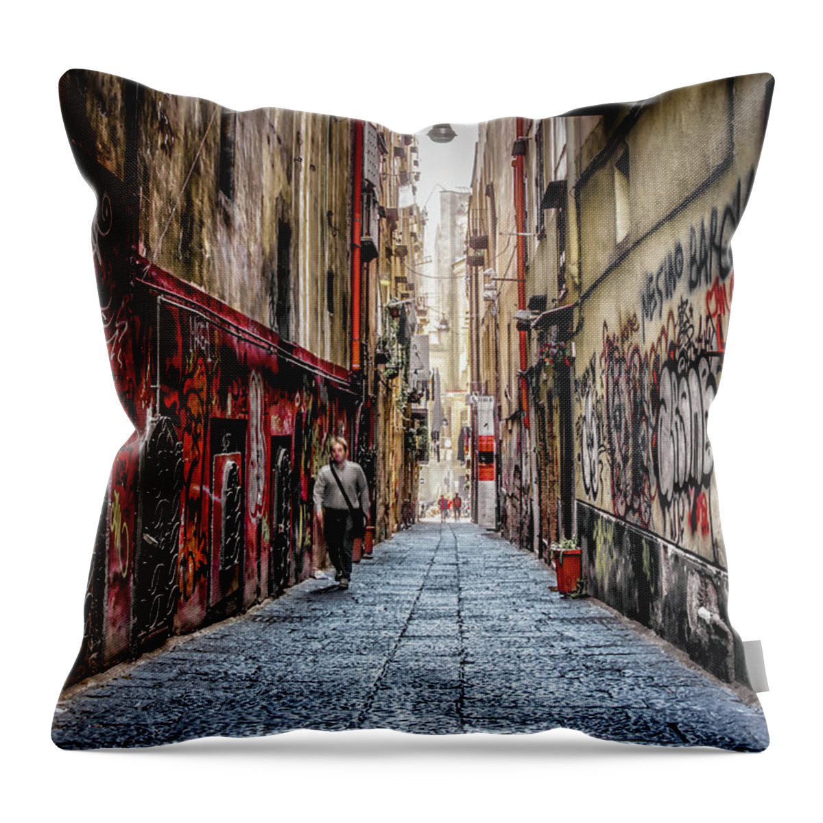 Italy Throw Pillow featuring the photograph Side Street by Bill Chizek