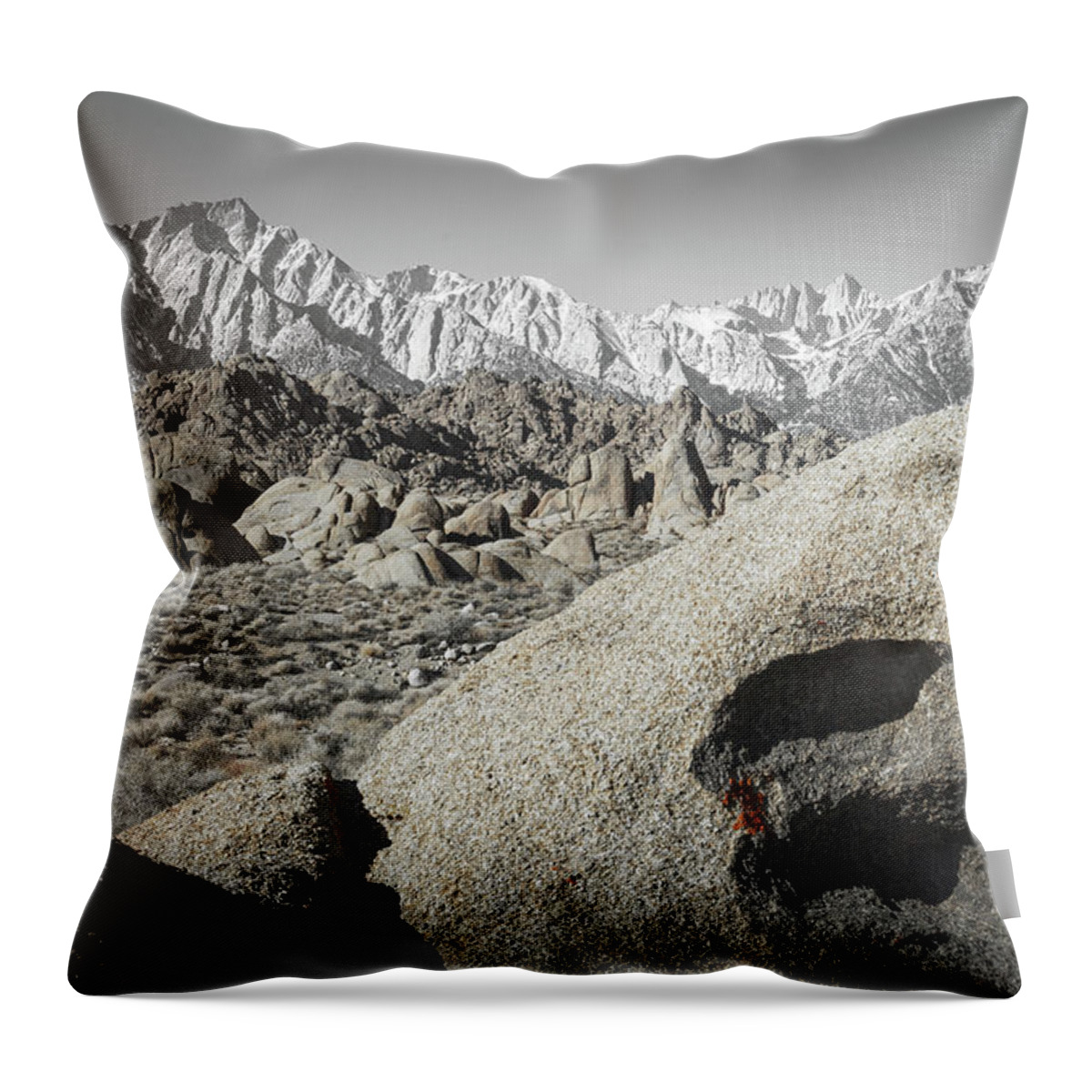 Alabama Hills Throw Pillow featuring the photograph Silver Sierra View 3 by Ryan Weddle