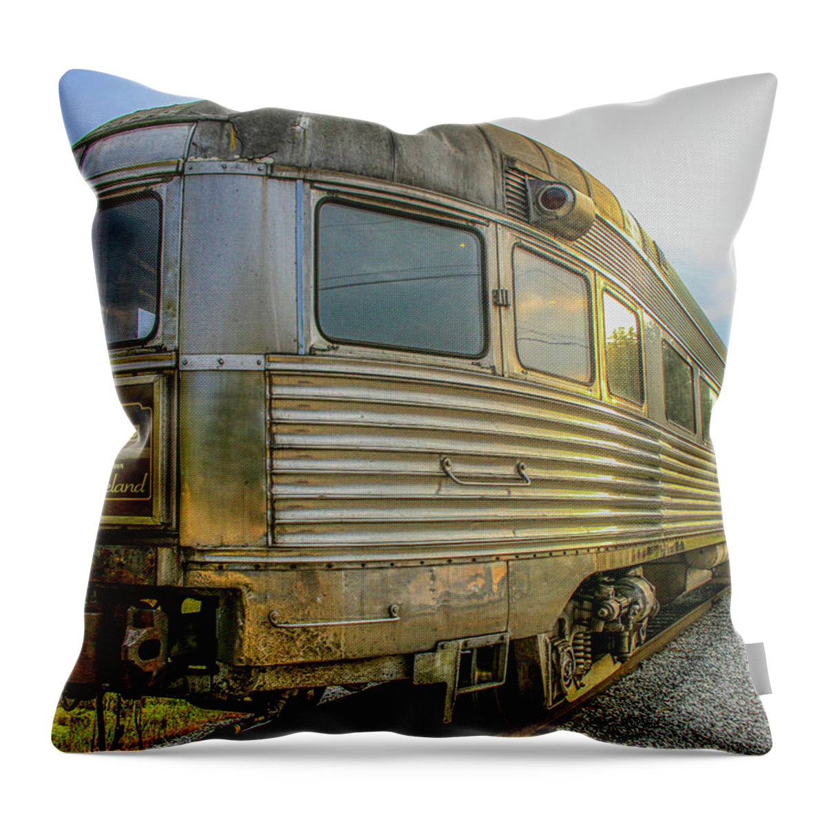 Railroad Throw Pillow featuring the photograph Silver Streak by Dale R Carlson