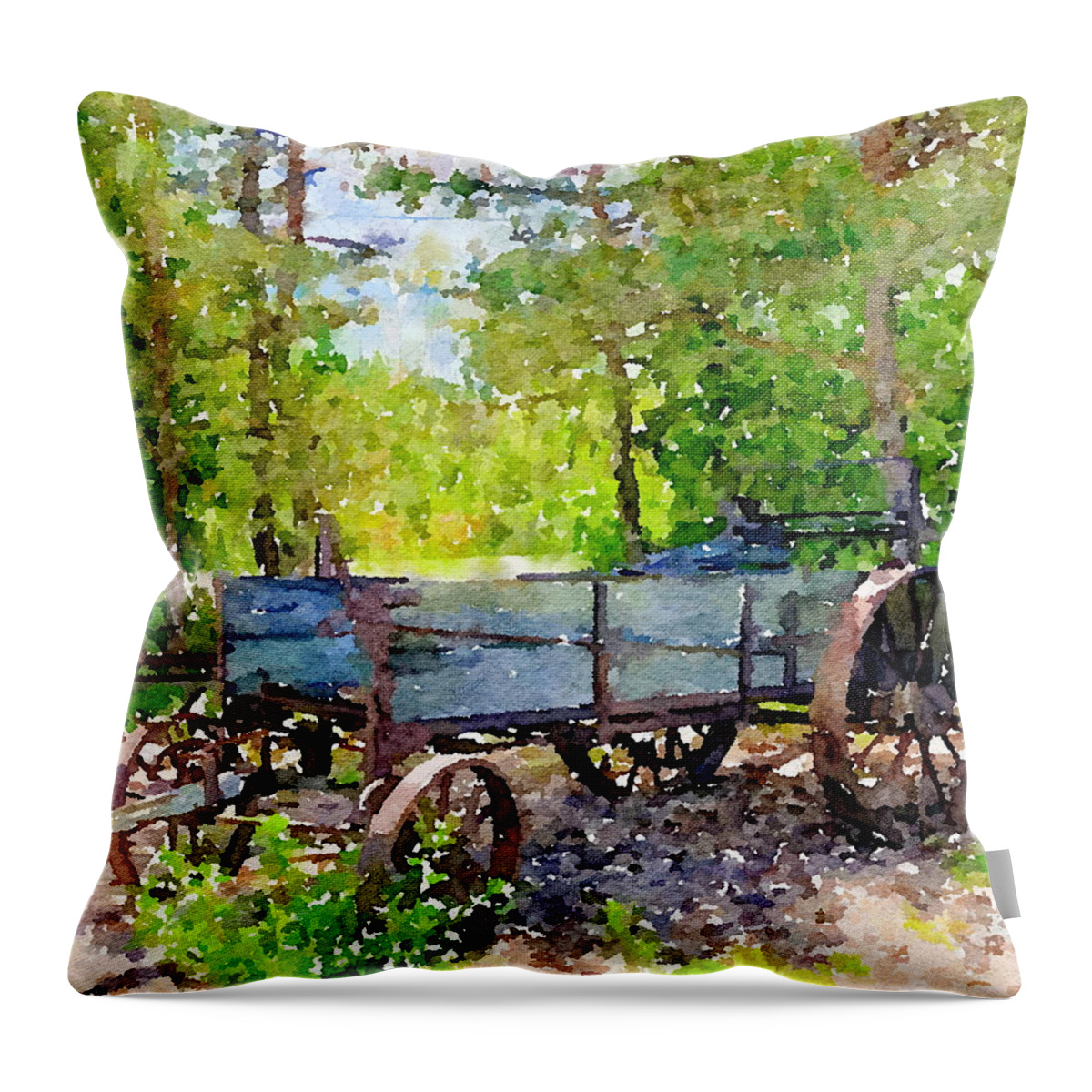 Country Throw Pillow featuring the digital art Simplicity by Kathy Bee