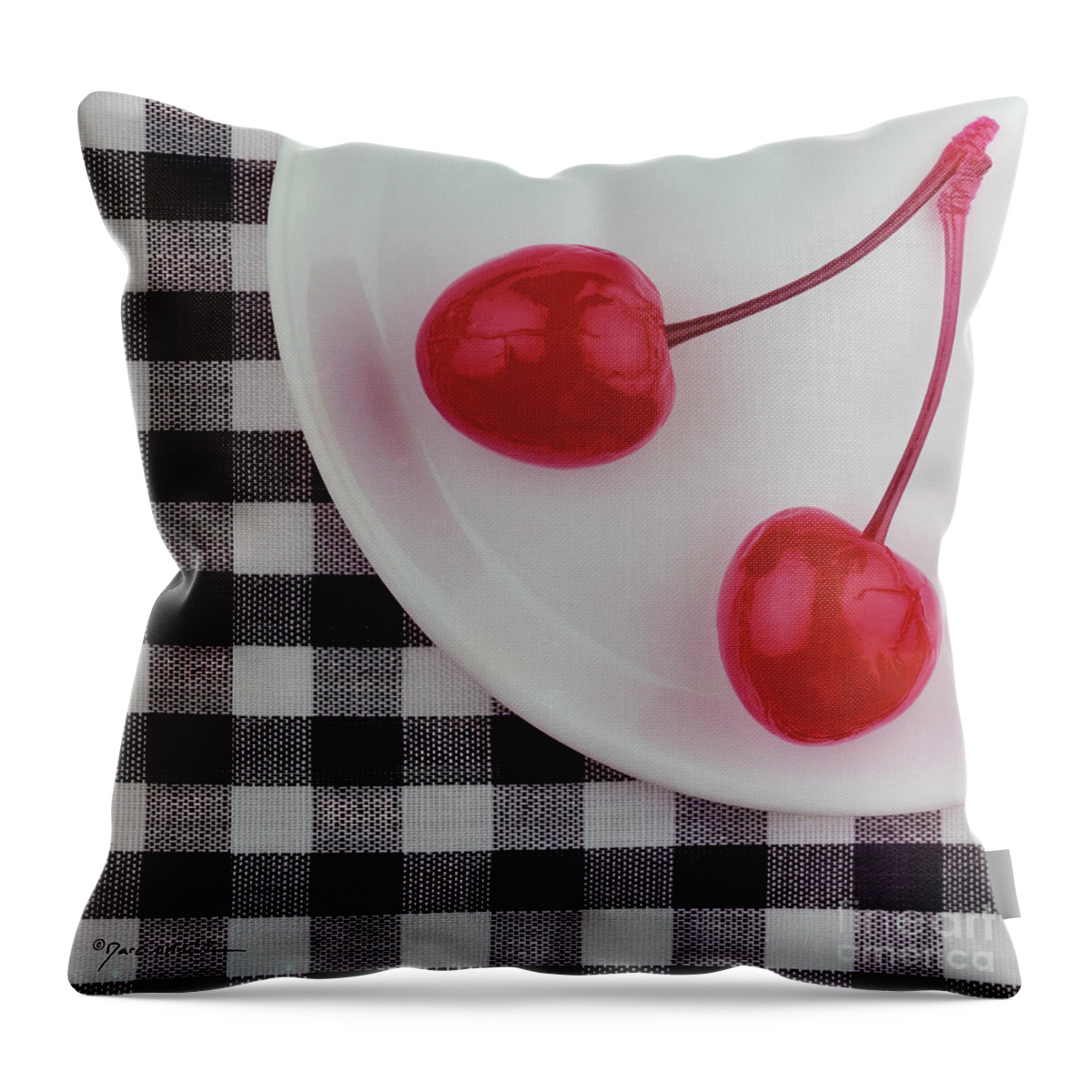 Cherries Throw Pillow featuring the photograph Simply Cherries by Marc Nader
