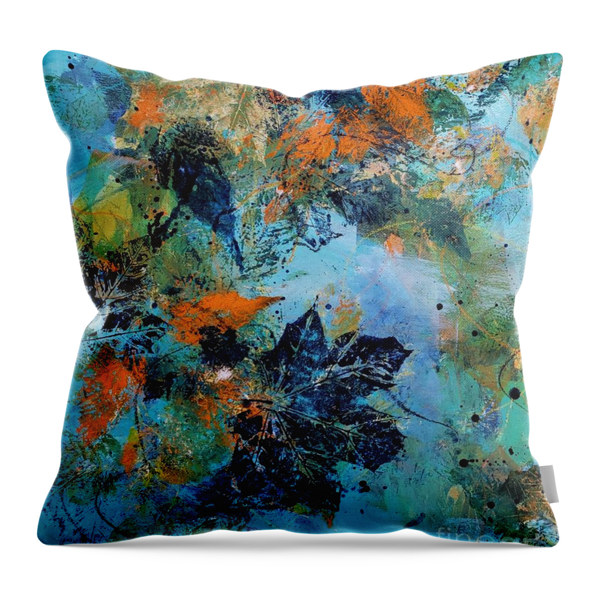 Fall Foliage Throw Pillow featuring the painting Simply Fall by Lisa Debaets