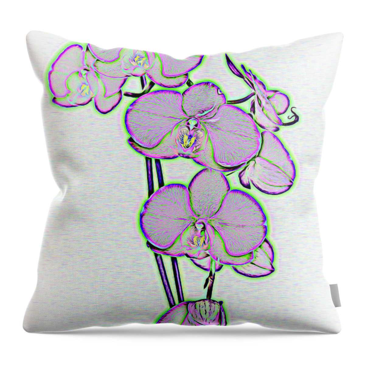 Orchid Throw Pillow featuring the photograph Simply Orchid by Roberta Byram