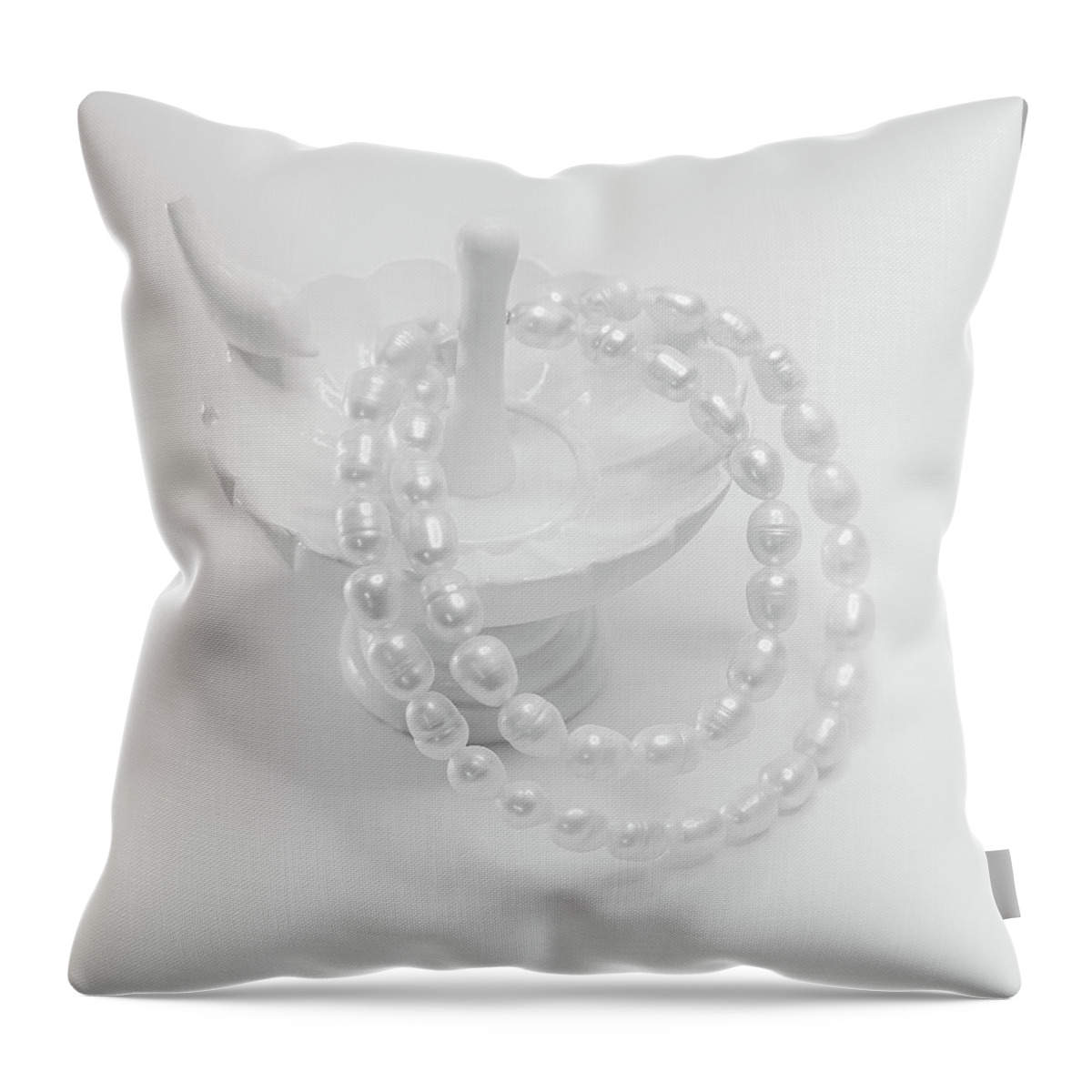 Pearls Throw Pillow featuring the photograph Simply Pearls by Sylvia Goldkranz