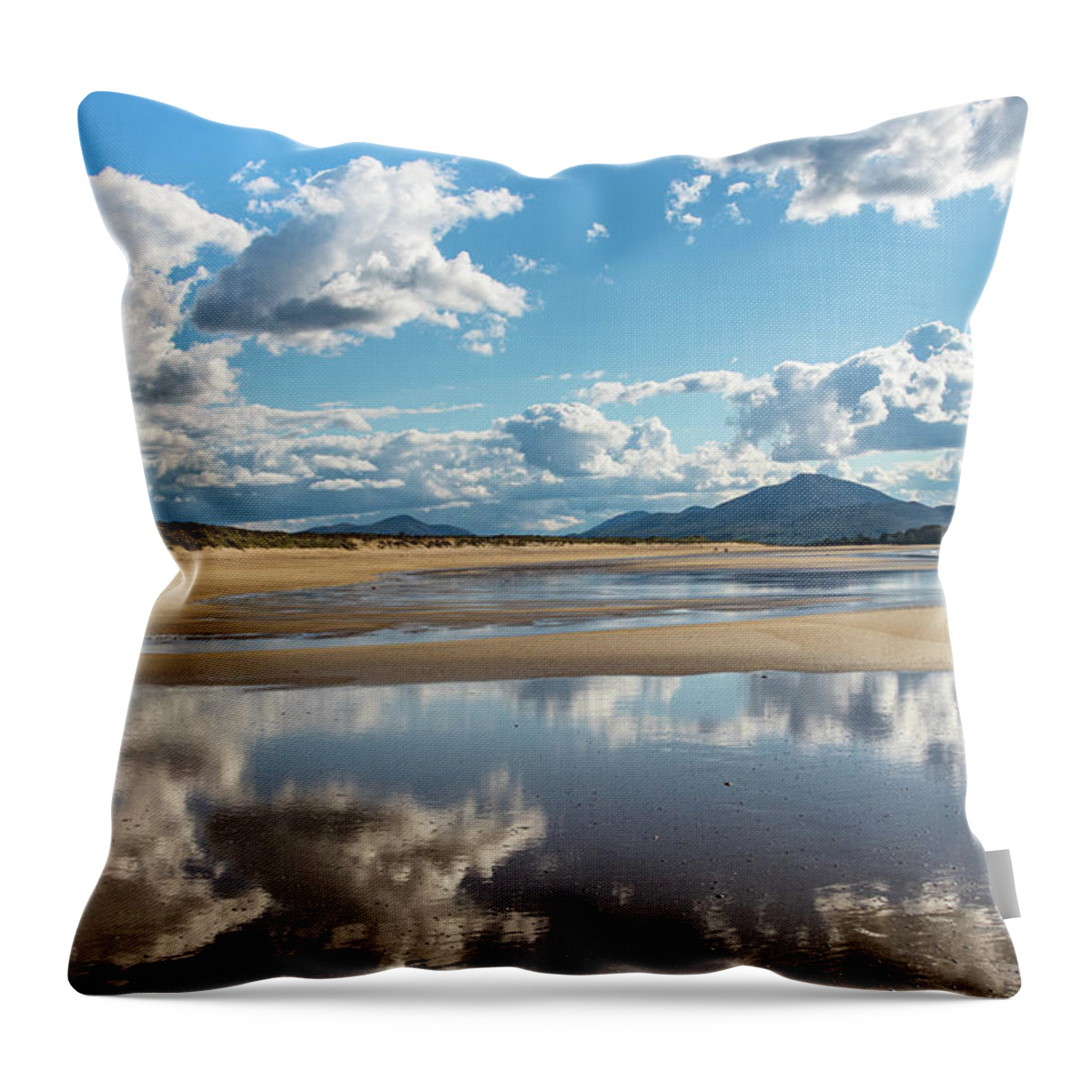 Donegal Throw Pillow featuring the photograph Sky above, sand below, peace within by John Soffe