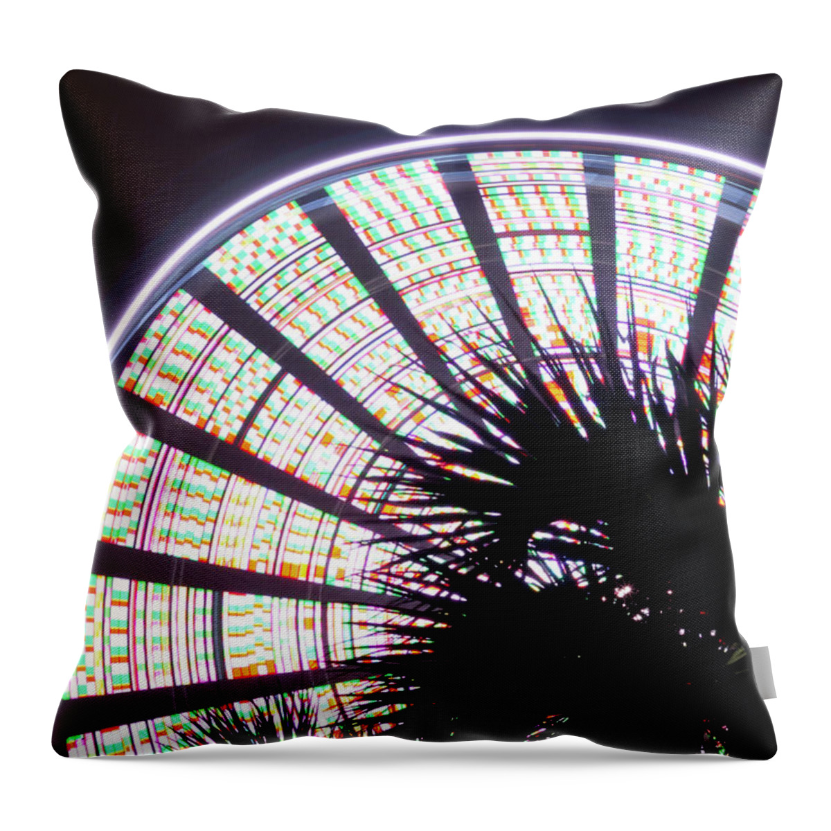 Skywheel Throw Pillow featuring the photograph Skywheel at Myrtle Beach by Dave Guy