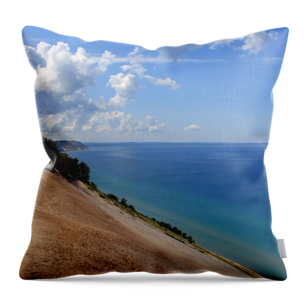 Sleeping Bear Dunes Throw Pillow featuring the photograph Sleeping Bear Dunes National Lakeshore Michigan by Michelle Calkins